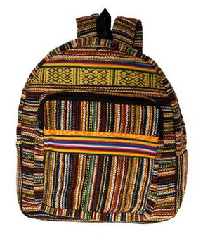 Hemp Cotton Mini Backpack - HalfMoonMusic