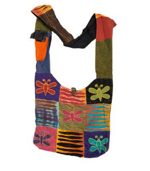 Cotton Patchwork Butterfly Bag - HalfMoonMusic