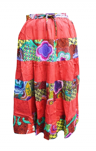 Women's Six Tier Maxi Skirt - HalfMoonMusic