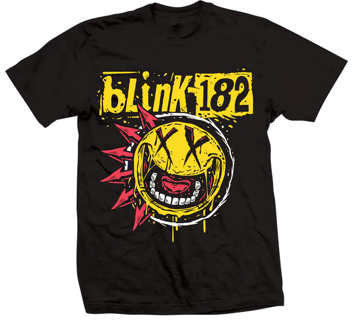 Men's Blink-182 Punk Sniley T-Shirt - HalfMoonMusic