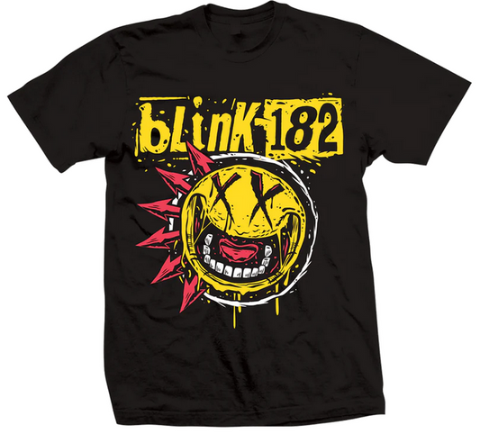 Men's Blink-182 Punk Sniley T-Shirt - HalfMoonMusic