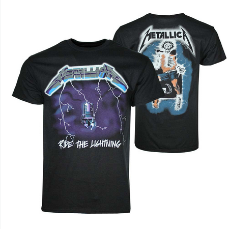 Men's Metallica Ride The Lightning T-Shirt - HalfMoonMusic