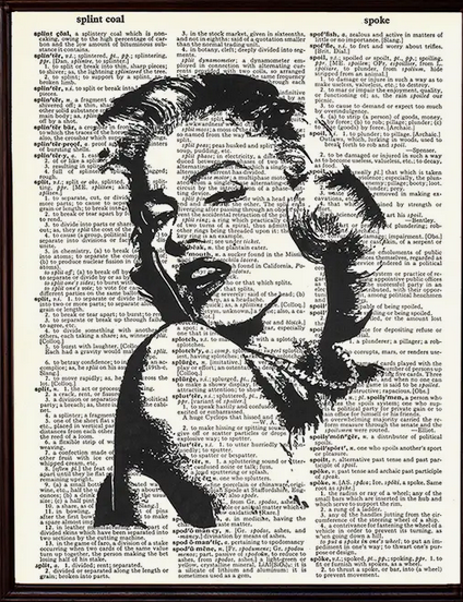 Marilyn Monroe Headshot Dictionary Page Art Print - HalfMoonMusic