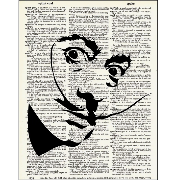 Salvador Dali Dictionary Page Art Print - HalfMoonMusic