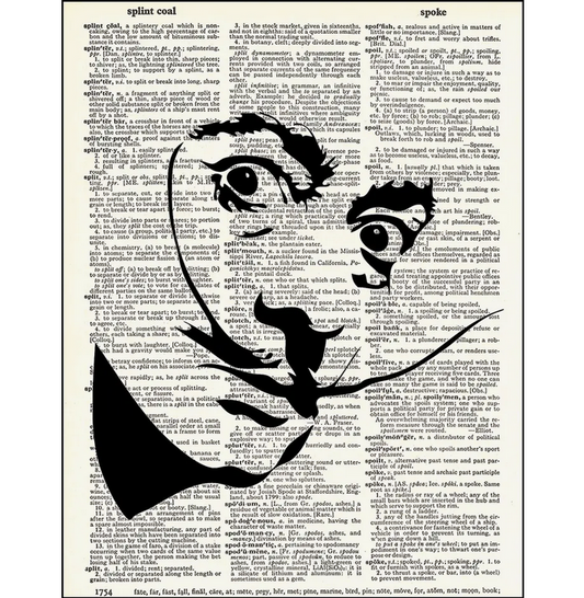 Salvador Dali Dictionary Page Art Print - HalfMoonMusic
