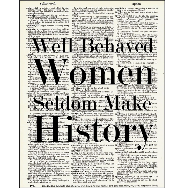 Well Behaved Women Dictionary Page Art Print - HalfMoonMusic
