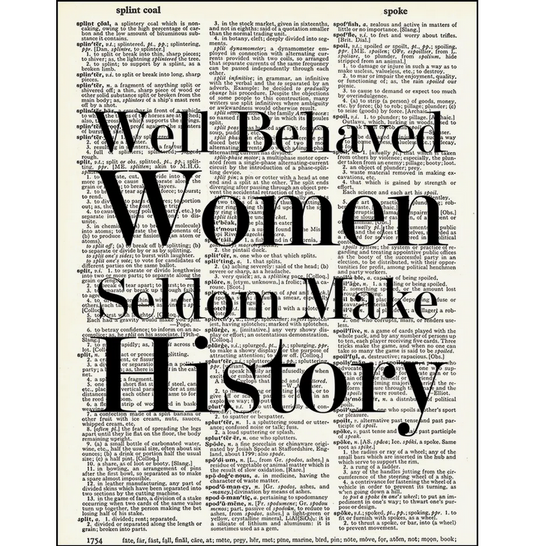 Well Behaved Women Dictionary Page Art Print - HalfMoonMusic