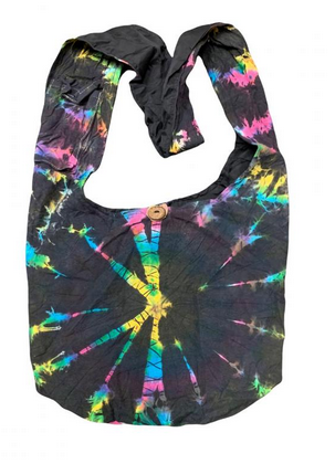 Cotton Tie-Dye Burst Hobo Bag - HalfMoonMusic