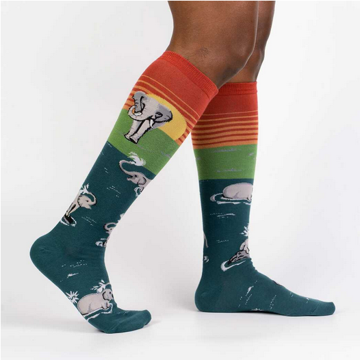 Make A Splash Knee High Socks - HalfMoonMusic
