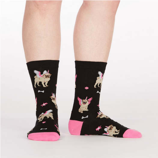 Pugasus Crew Socks - HalfMoonMusic