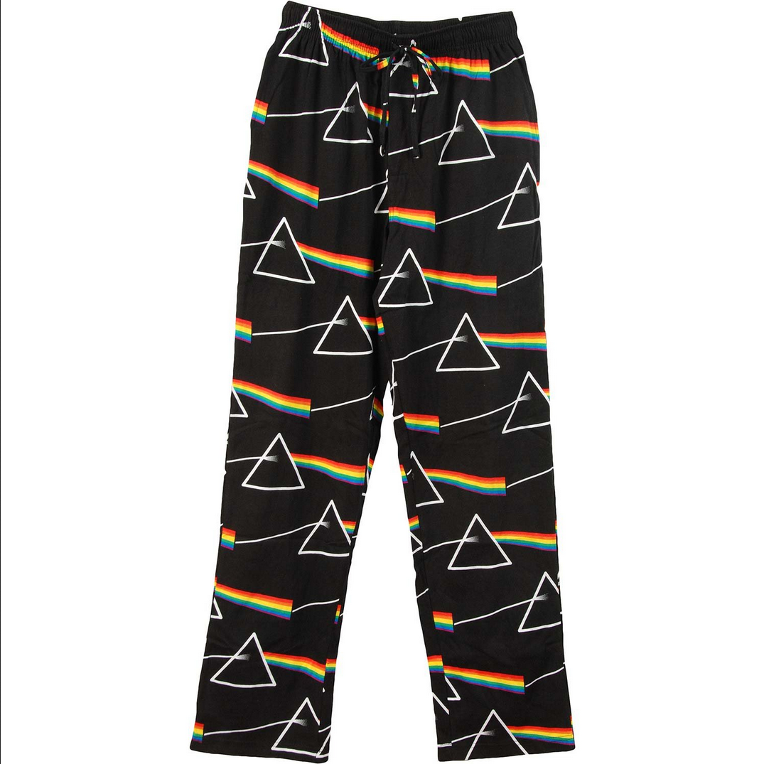 Pink Floyd Dark Side Rainbow Prism Lounge Pants - HalfMoonMusic