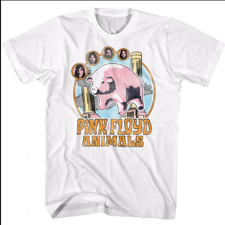 Men's Pink Floyd Circle Pig T-Shirt - HalfMoonMusic