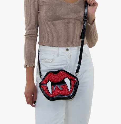 Vampire Mouth Crossbody Bag - HalfMoonMusic