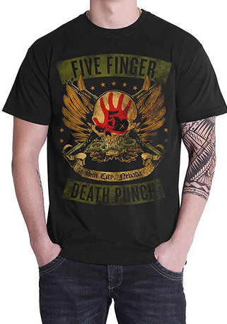 Men's Five Finger Death Punch Locked & Loaded T-Shirt - HalfMoonMusic