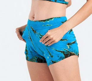 Women's Rayon Spandex Tie-Dye Classic Short Shorts - HalfMoonMusic