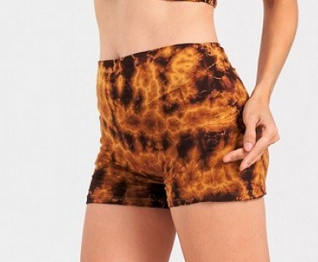 Women's Rayon Spandex Tie-Dye High-Waist Short Shorts - HalfMoonMusic