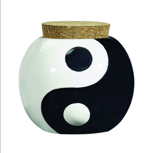 Yin Yang Ceramic Stash Jar - HalfMoonMusic