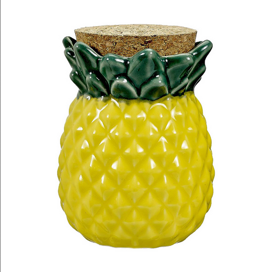 Pineapple Ceramic Stash Jar - HalfMoonMusic