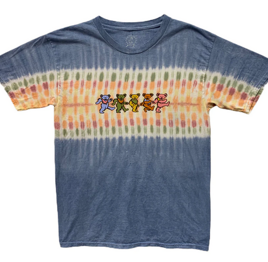 Mens Grateful Dead Bear Track Tie-Dye T-shirt - HalfMoonMusic