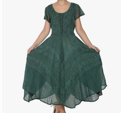 Women's Teired Lace Detail Maxi Dress - HalfMoonMusic
