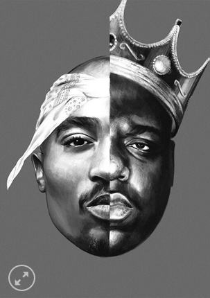 11x17 Biggie & Tupac Countertop Poster - HalfMoonMusic