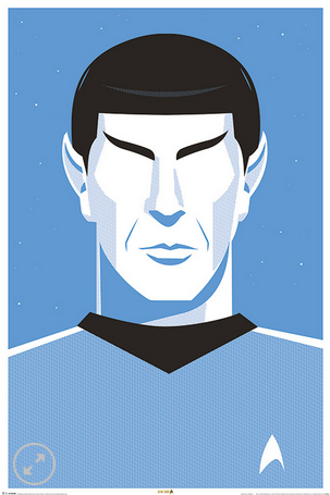 11x17 Spock Star Trek Countertop Poster - HalfMoonMusic