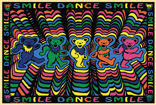 Grateful Dead Smile Dance Smile Tapestry - HalfMoonMusic
