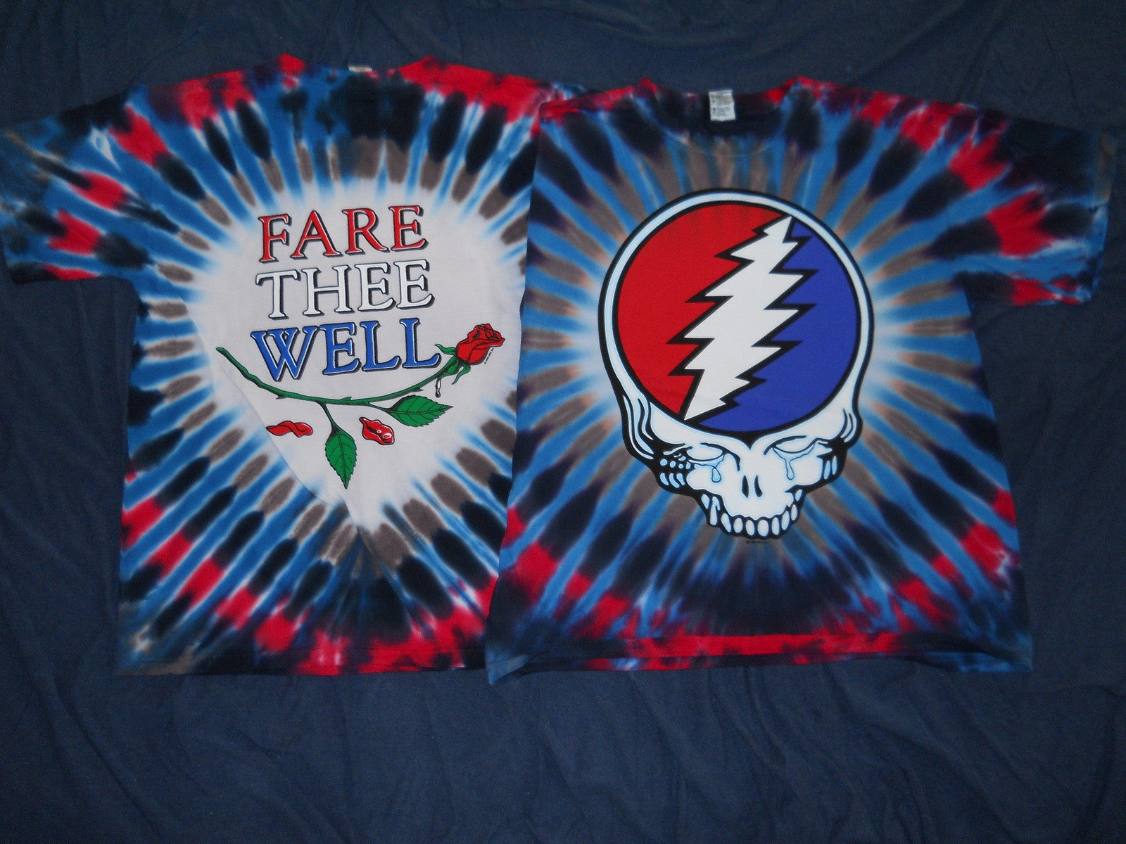 Grateful Dead Fare Thee Well Steal Your Tears Tie Dye T-Shirt - HalfMoonMusic