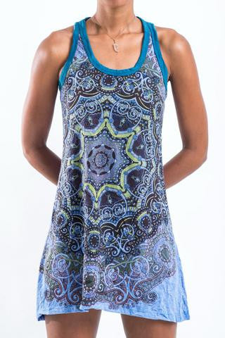 Womens Sacred Mandala Tank Dress - HalfMoonMusic