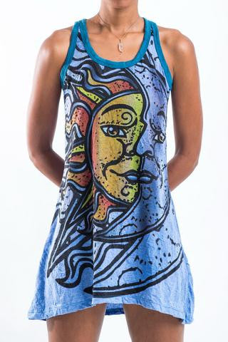 Womens Sun Moon Tank Dress - HalfMoonMusic