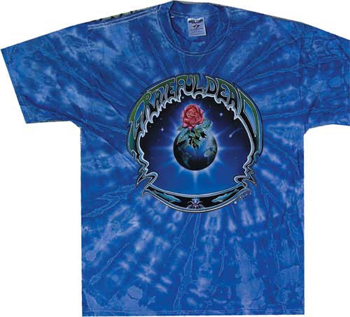 Mens Grateful Dead Earth Rose Tie-Dye T-shirt - HalfMoonMusic