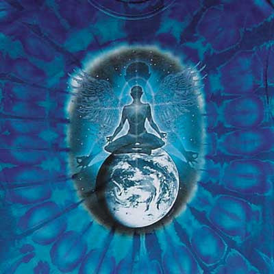 Meditating on Earth Tie Dye T-Shirt - HalfMoonMusic