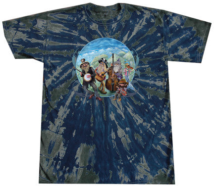 Gnome Bluegrass Tie-Dye Art Print T-Shirt - HalfMoonMusic