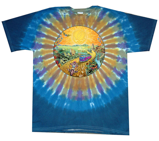 Mens Grateful Dead Golden Road Tie-Dye T-Shirt - HalfMoonMusic