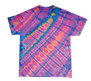 Mens Warm Diagonal Tie-Dye T-Shirt - HalfMoonMusic