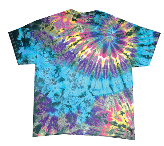 Mens Crazy Rainbow Spiral Tie-Dye T-Shirt - HalfMoonMusic