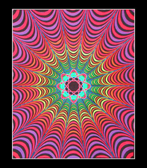 Infinity Atom Black Light Reactive Tapestry - HalfMoonMusic