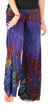 Tie Dye Wide Legged Pants - HalfMoonMusic