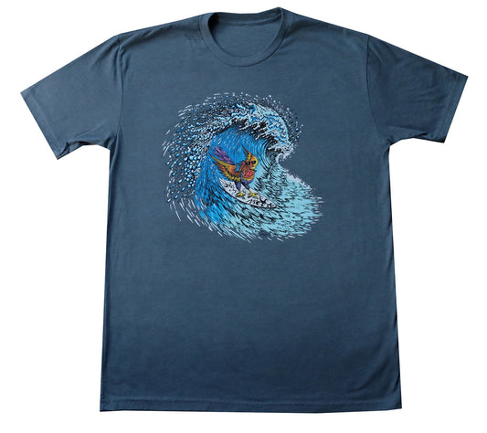 Mens Surf Rooster T-Shirt - HalfMoonMusic