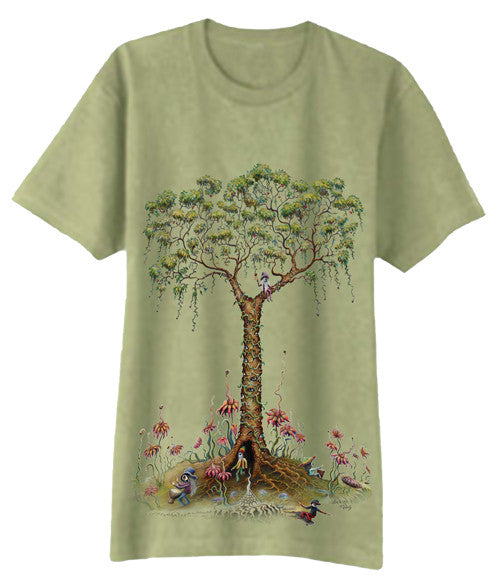 Eyeland Tree Art Print Solid T-Shirt - HalfMoonMusic