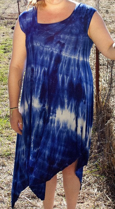 Womens Tie-Dye Daisy Dress - HalfMoonMusic