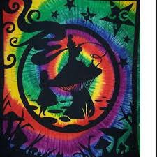Alice In Wonderland Tye Dye Tapestry - HalfMoonMusic