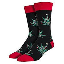 Pot Christmas Men's Socks - HalfMoonMusic