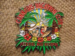 Cannabis Vacation Club Hat Pin - HalfMoonMusic