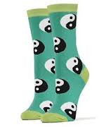 Women's Yin Yang Fever Socks - HalfMoonMusic