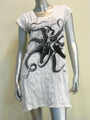 Womens Octopus Tunic Dress - HalfMoonMusic