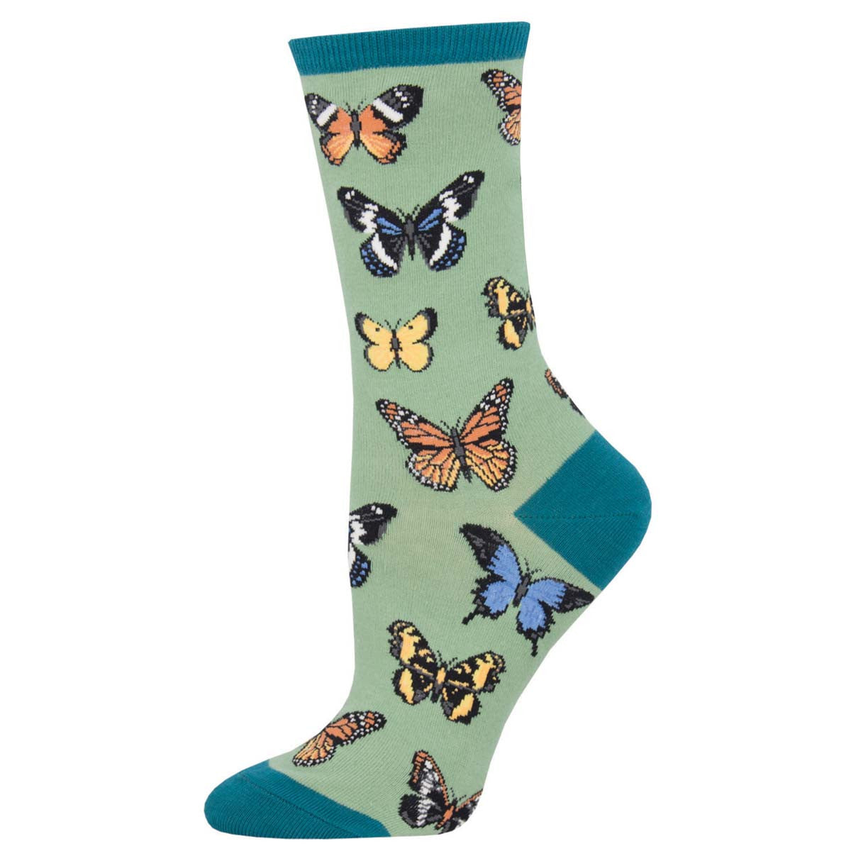 Womens Majestic Butterflies Socks - HalfMoonMusic