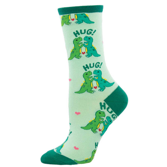 Womens Dino Hugs Socks - HalfMoonMusic
