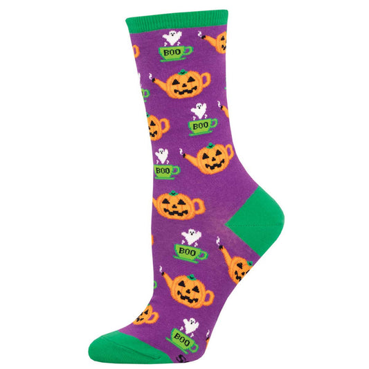 Womens Pumpkin Spice Tea Socks - HalfMoonMusic