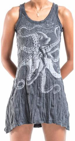 Womens Octopus Tank Dress - HalfMoonMusic